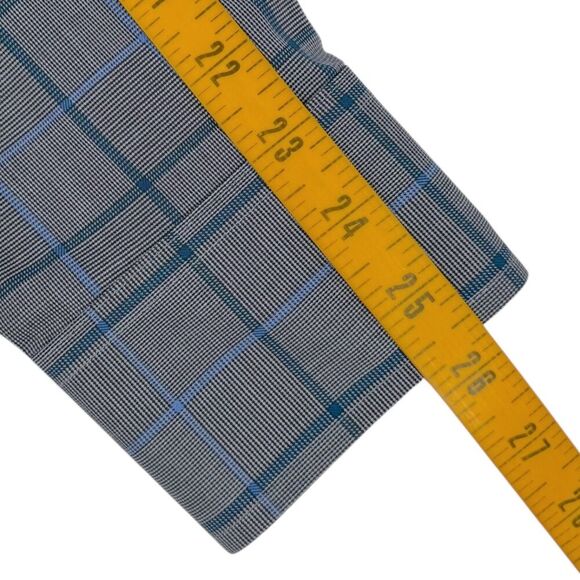 UNTUCKit Men's Ortman Wrinkle Free Relaxed Long Sleeve Shirt Gray/Blue Plaid XL - Picture 9 of 11